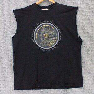 Vintage Streetwise Shirt Men 3XL Black Custom Sleeveless Bitcoin Graphic Art Y2k